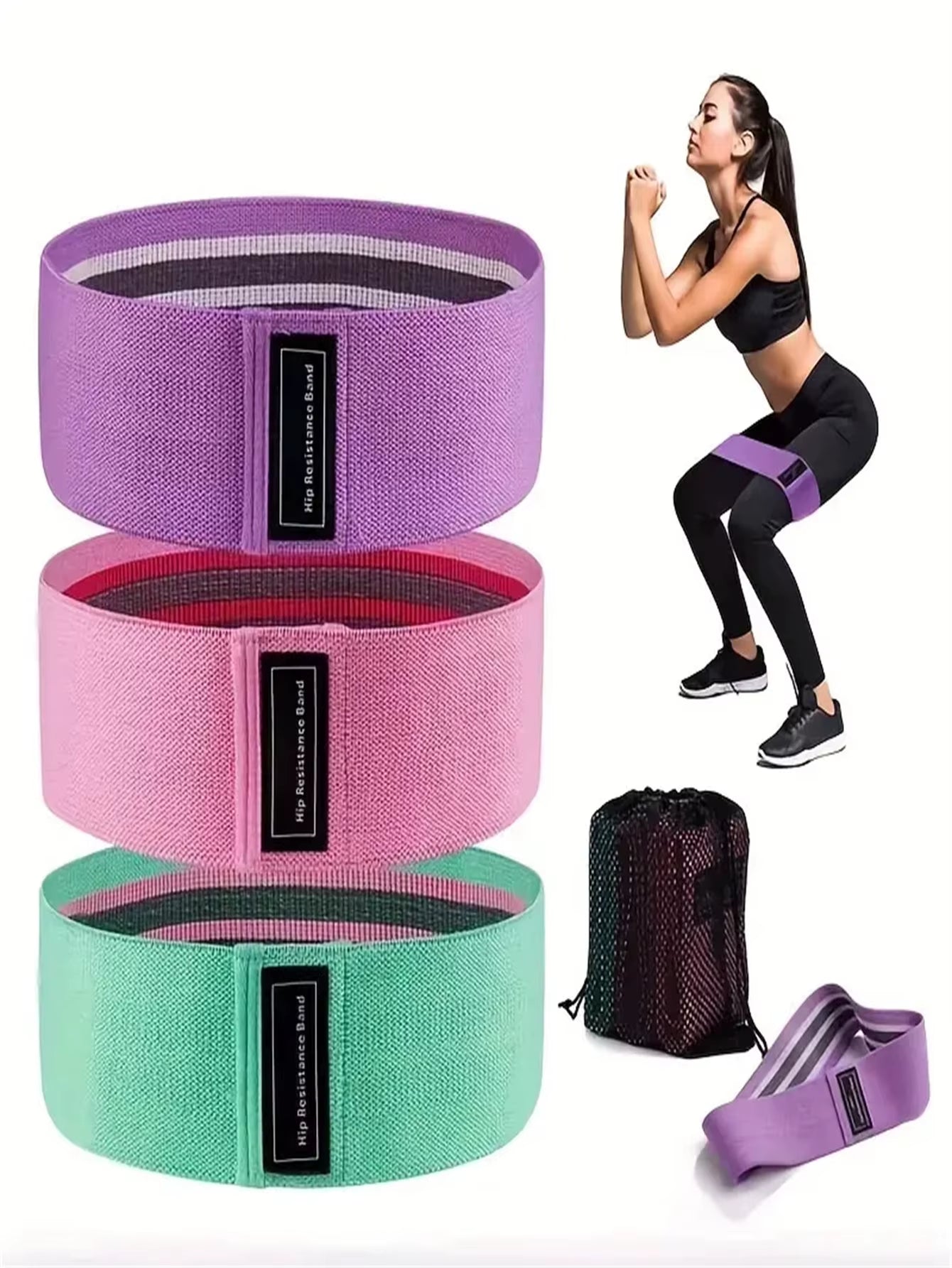 Pilates Yoga Elastic Resistance Bands, Exercise Stretch Flex Band for Booty Legs Workout